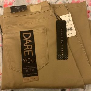 Beige denim jeans